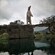 A polar bear standing on a rock
